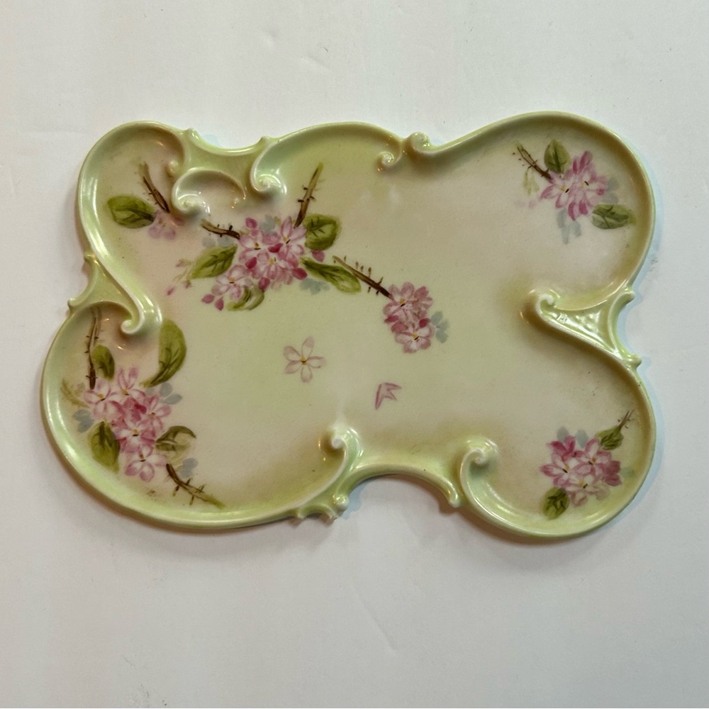 GAO France Porcelain Handpainted Serving Tray Vintage Collectibles